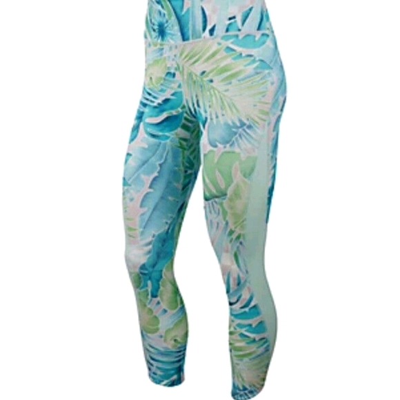 Nike Pants - Nike tropical cropped leggings capri gym yoga pants activewear athletic workout